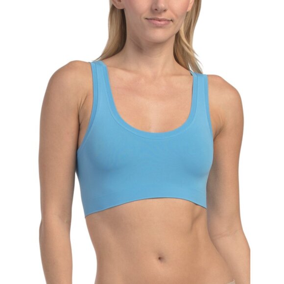 HANRO Blue Made In Portugal Touch Feeling Crop Bra Top - Picture 1 of 2